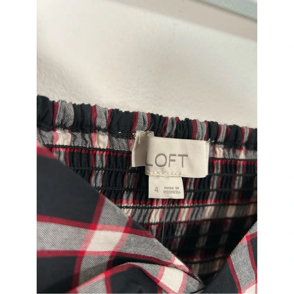 LOFT | NWT Plaid Sweetheart Blouse